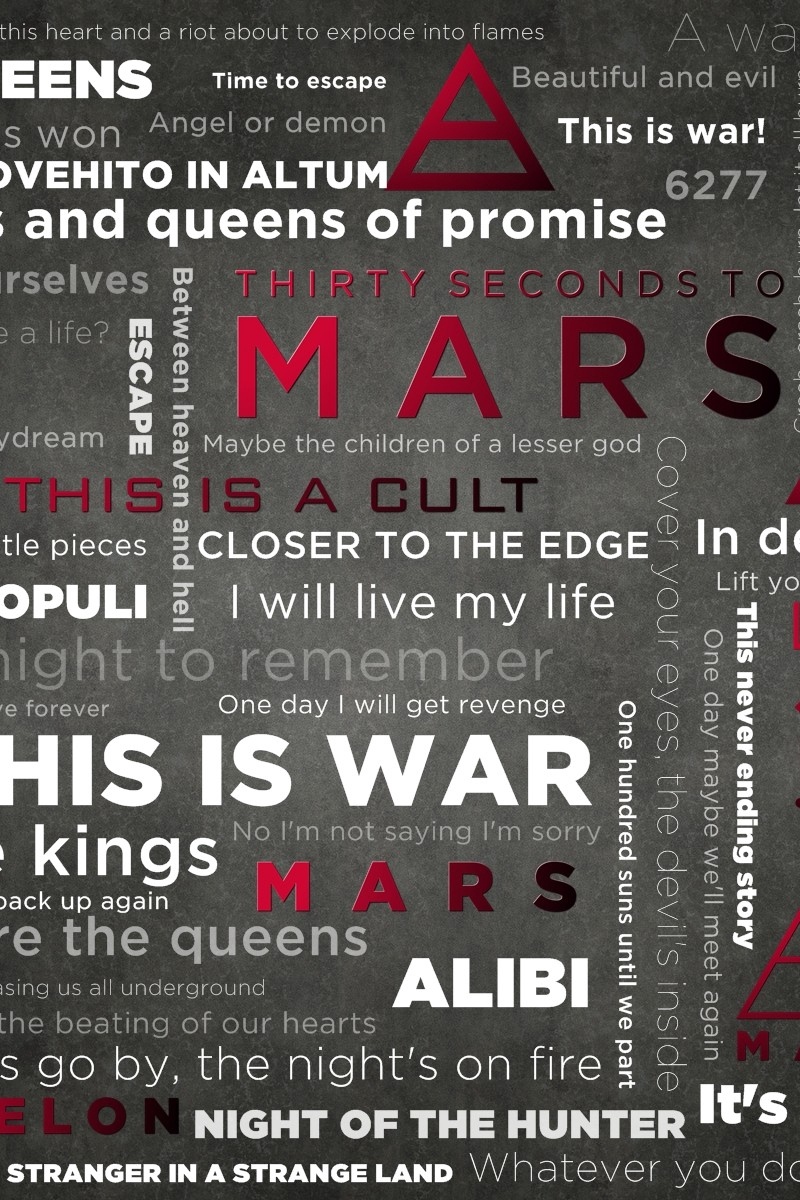 Wallpaper 30 Seconds To Mars, Words, Symbol, Figures, - Thirty Seconds To Mars Iphone - HD Wallpaper 