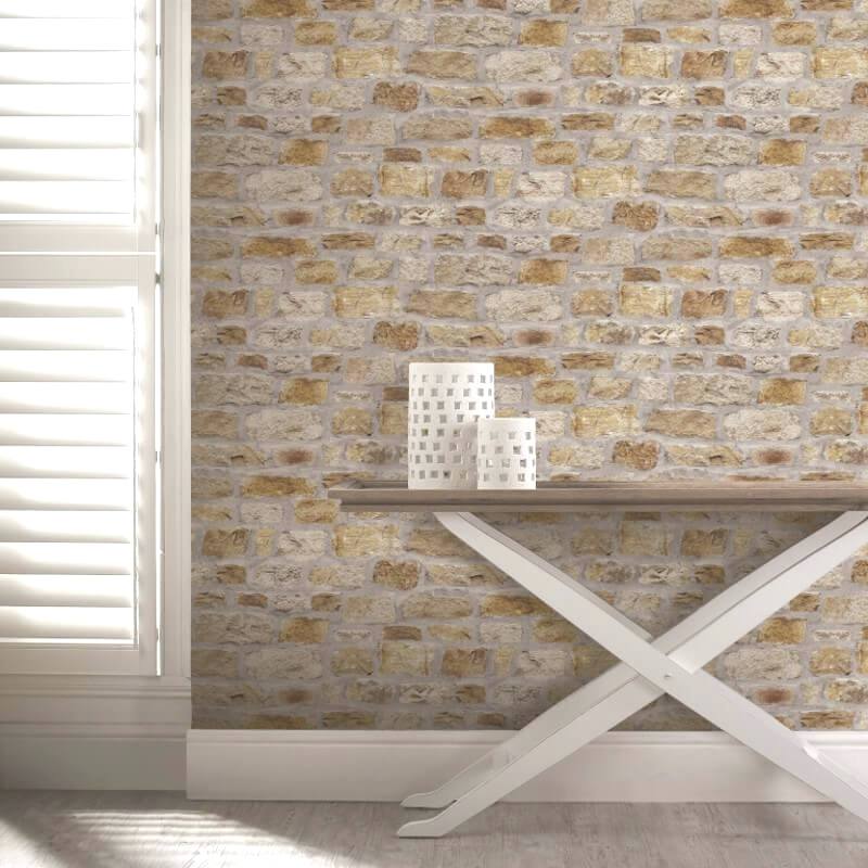 Stone Wall Paper Stone Effect Wallpaper 3d Stone Wallpaper - Opera Arthouse Wallpaper Stone - HD Wallpaper 