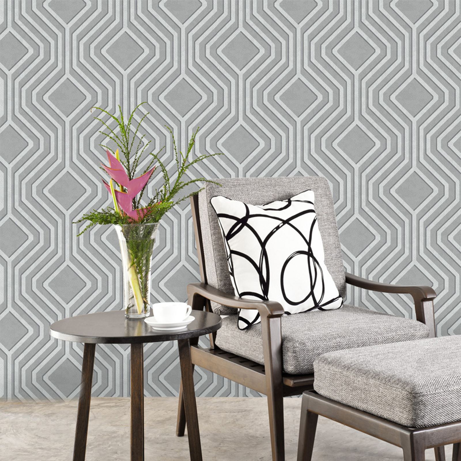 Holden Opus Geo Sequins Textured Metallic Heavyweight - Wallpaper - HD Wallpaper 