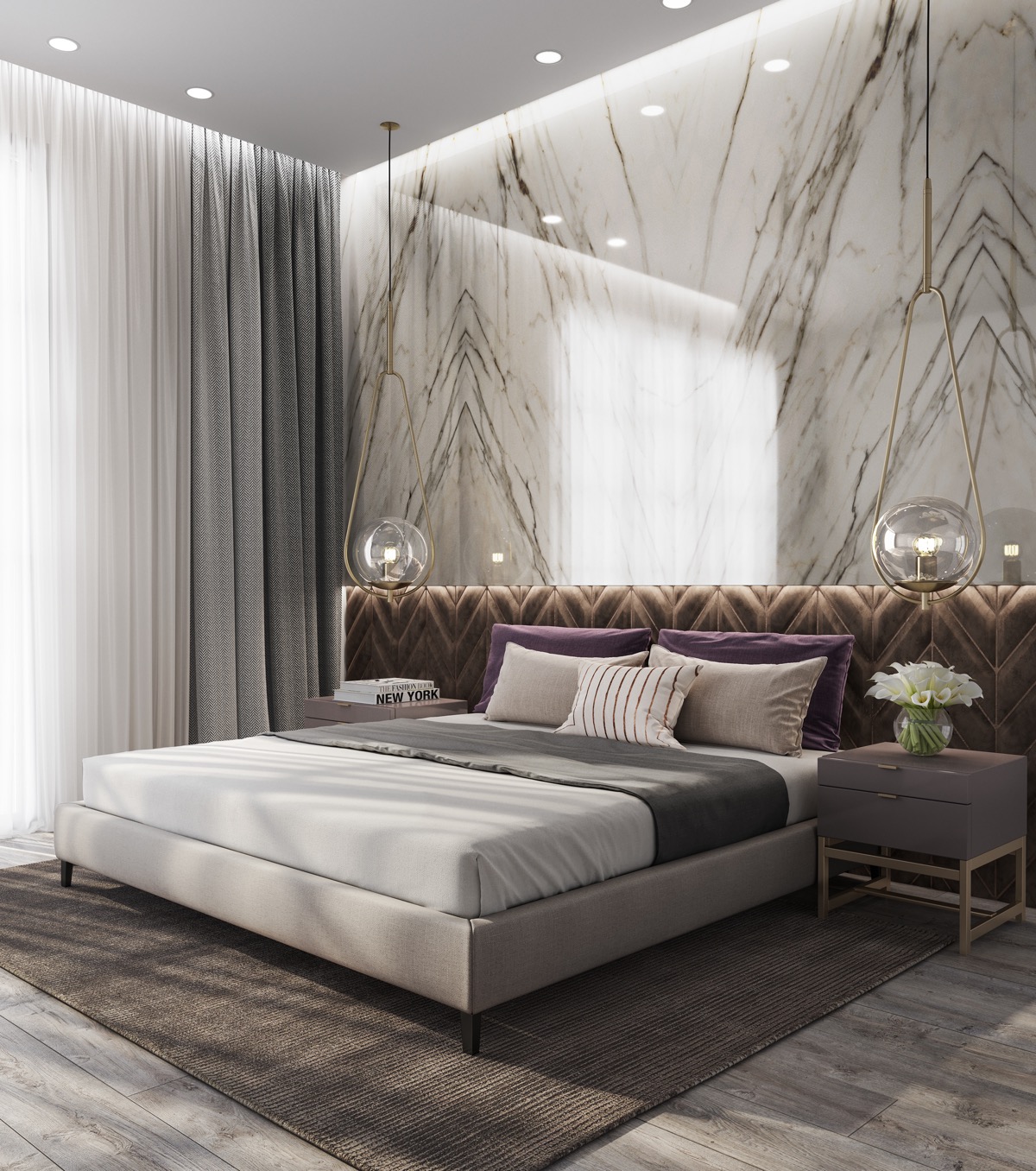 Luxury Modern Bedroom - HD Wallpaper 