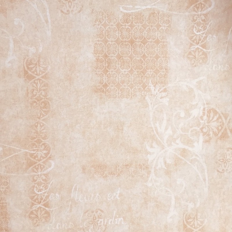French Script On Tan And Cream Faux Stucco Wallpaper - Wallpaper - HD Wallpaper 
