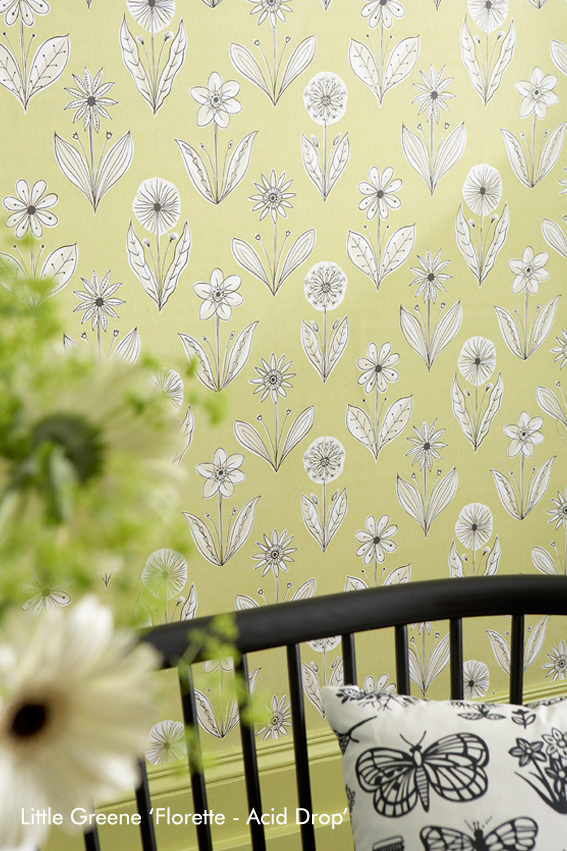 Little Greene Florette Acid Drop Wallpaper 0271flacidd - HD Wallpaper 