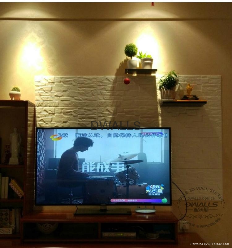 2016 Decorative Wallpaper White Brick Wallpaper Living - Led-backlit Lcd Display - HD Wallpaper 