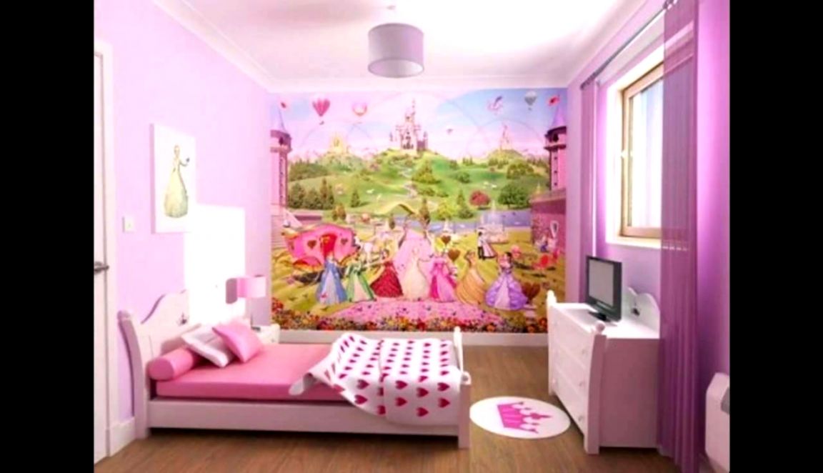 Girls Bedroom Wallpaper With Girls Bed Decor With Girl - HD Wallpaper 
