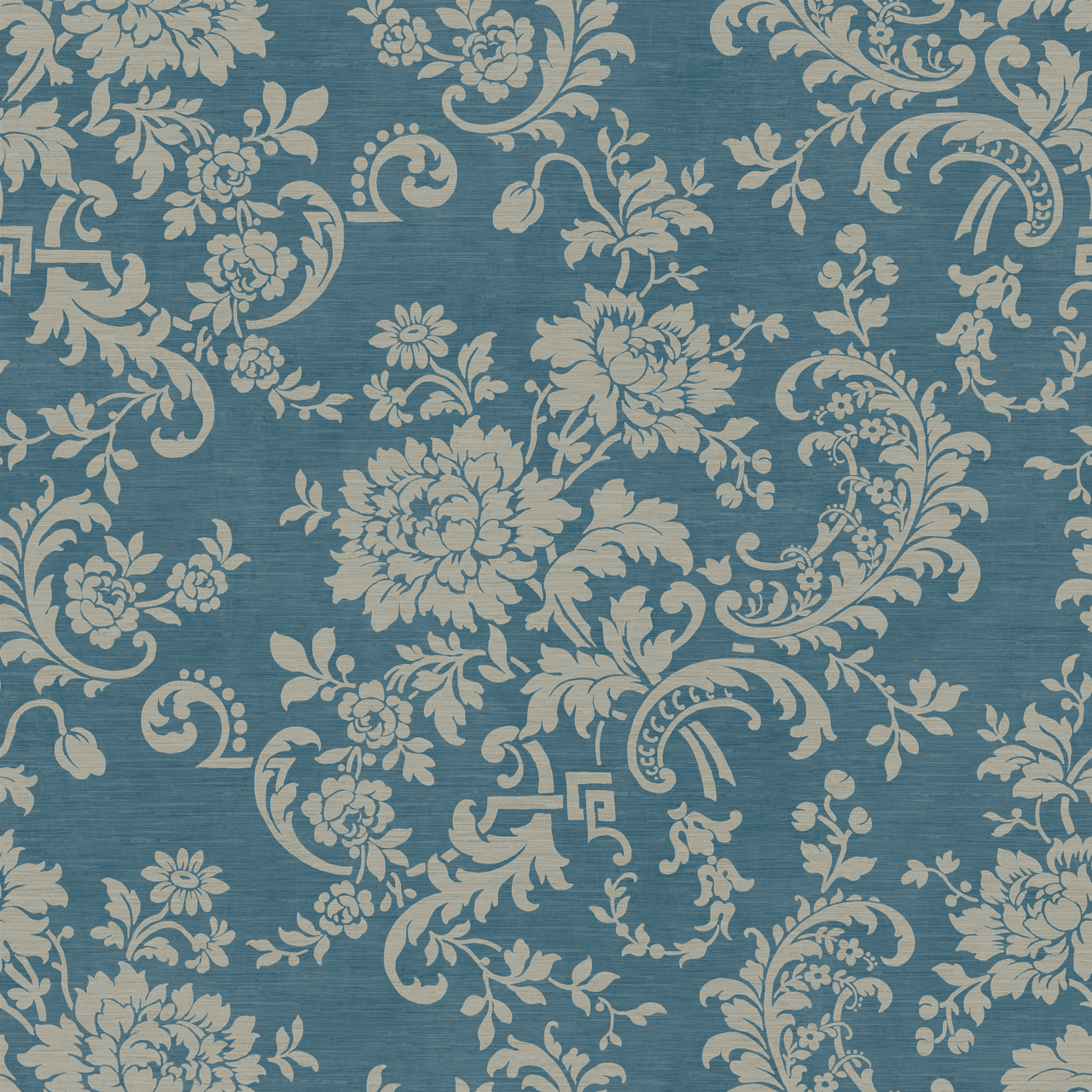 Royal Blue Floral - HD Wallpaper 