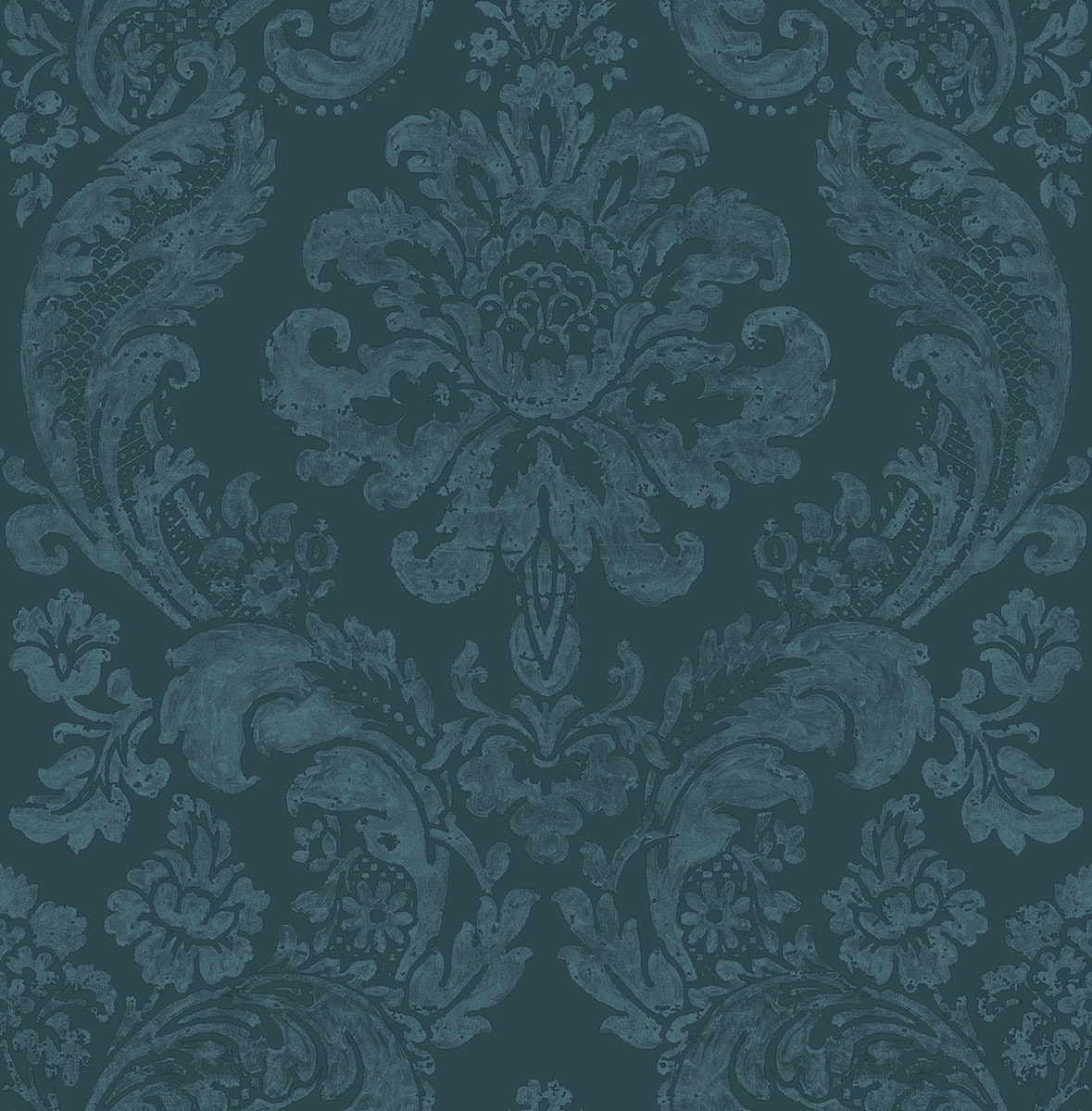Blue Damask Wallpaper - HD Wallpaper 