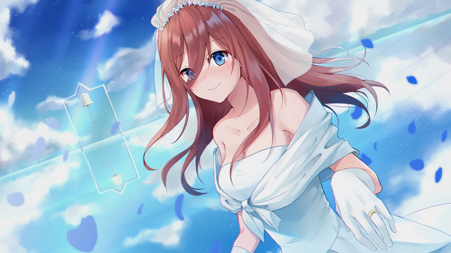 5-toubun No Hanayome Cleavage Dress Nakano Miku Oenothera - Go Toubun No Hanayome Miku - HD Wallpaper 