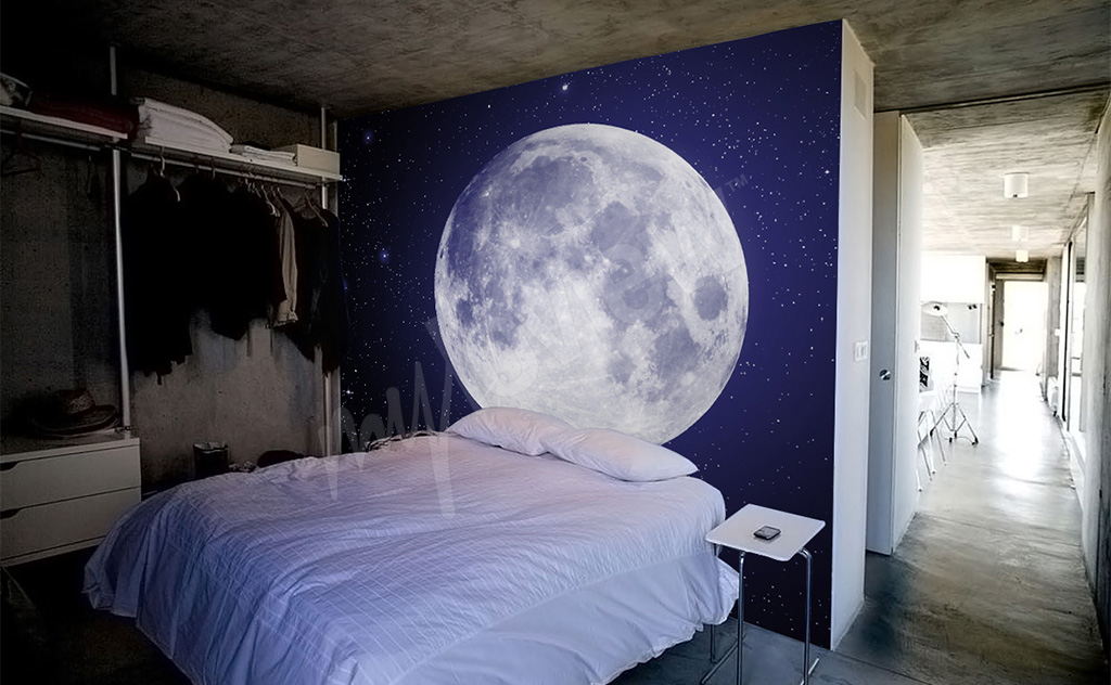 3d Space Wallpaper Moon - Full Yellow Moon 2014 Calendar - HD Wallpaper 