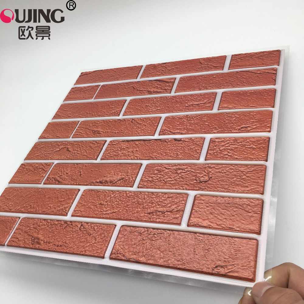 30*30cm*5pcs 3d Red Brick Pattern Retro Tiles Wall - Brickwork - HD Wallpaper 