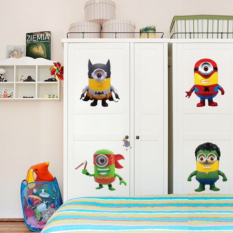 Amusing Home Tips Also 1pcs Superhero Minion Wall Sticker - Decoracion Casas Pokemon - HD Wallpaper 