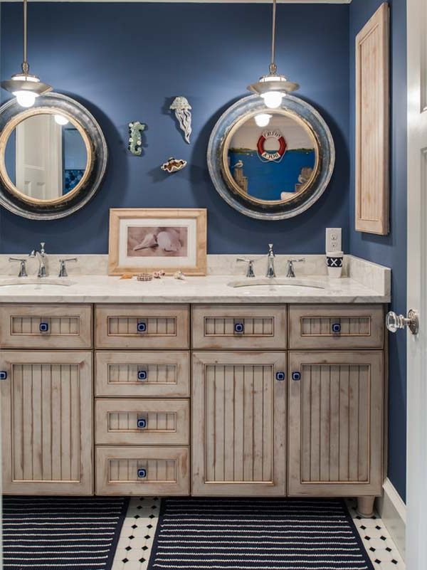 Nautical Eclectic Bathroom Ideas - HD Wallpaper 