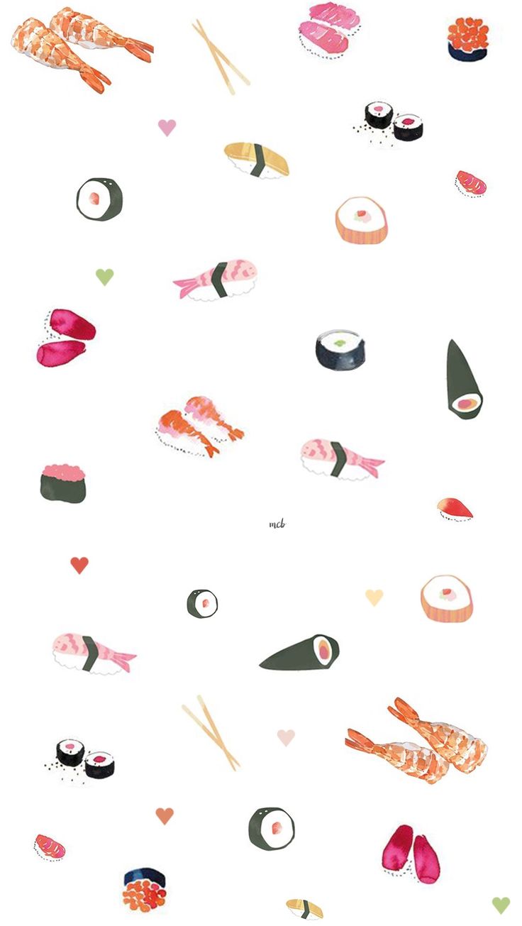 Cute Food Wallpaper For Iphone The Galleries Of Hd - Cute Sushi Wallpaper Iphone - HD Wallpaper 