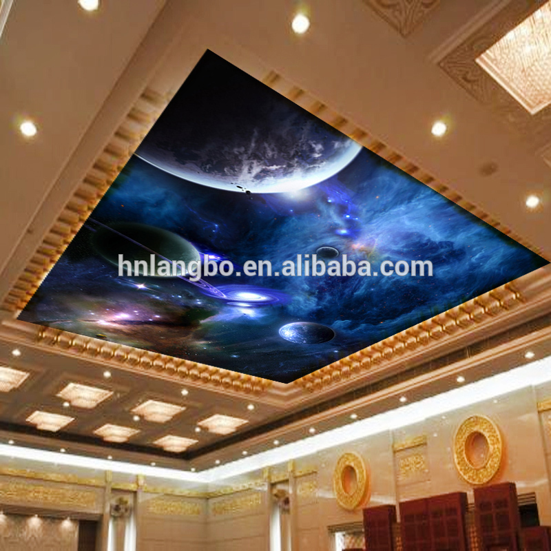 Large Indoor Decoration Bedroom Mural Wallpaper Space - 3d Infinity Ceiling Stretch Ceiling - HD Wallpaper 