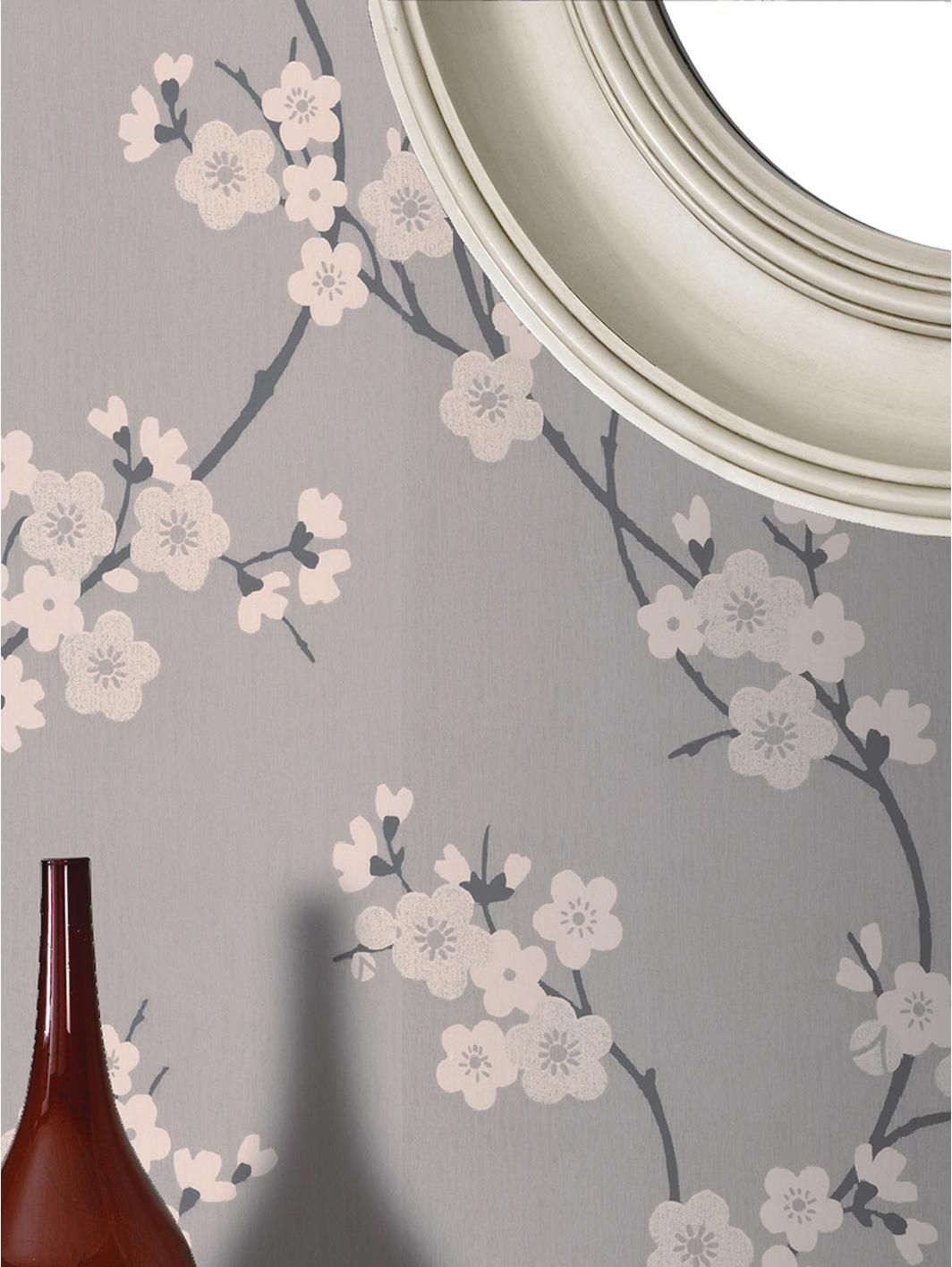 Cherry Blossom Wallpaper Living Room - HD Wallpaper 