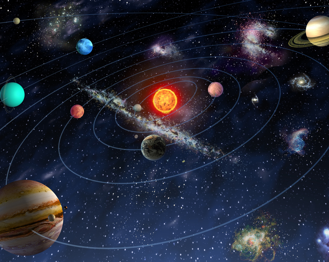 Space With All The Planets - HD Wallpaper 