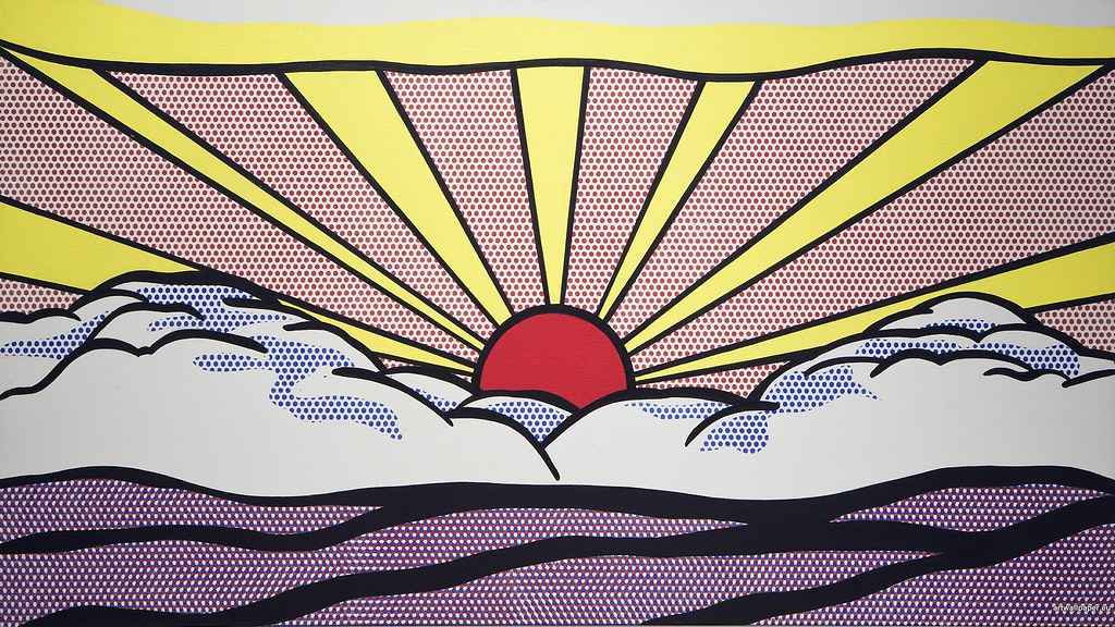 Roy Lichtenstein Pop Art Sunrise - HD Wallpaper 