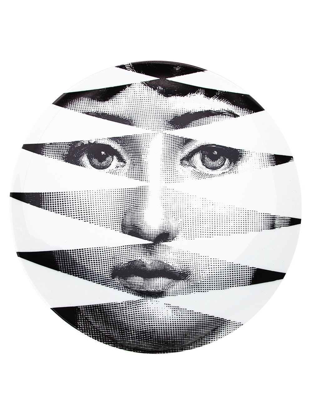 Fornasetti Artwork, Fornasetti Jagged Face Plate Black/white - Fornasetti Faces - HD Wallpaper 