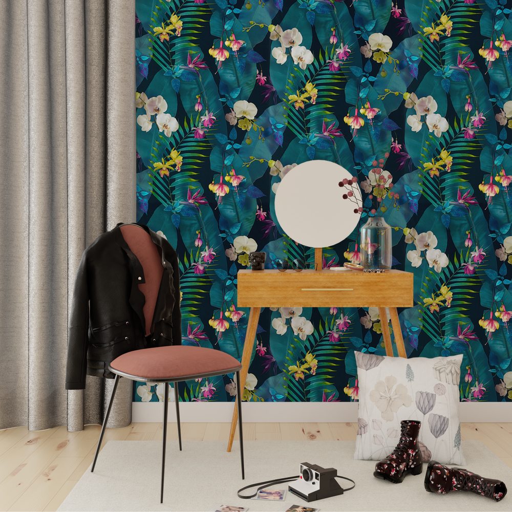 Wallpaper Pindorma Colour Multicoloured - Papier Peint Intissé Burlesque Coloris Gris Perle - HD Wallpaper 