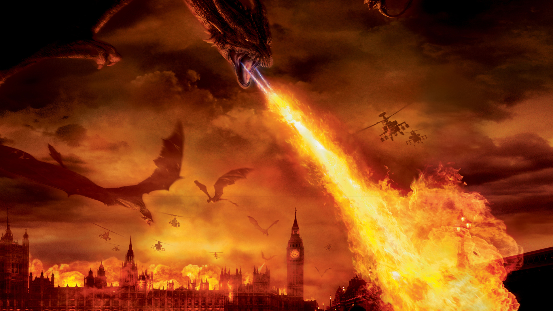 Fire Dragon Hd Wallpapers - Reign Of Fire Poster - HD Wallpaper 