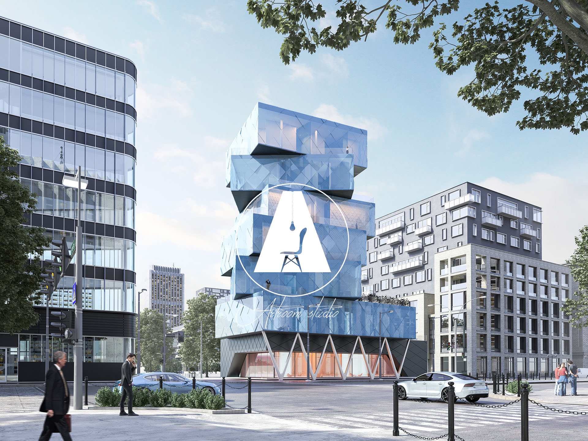 Office Design Small Exterior - HD Wallpaper 