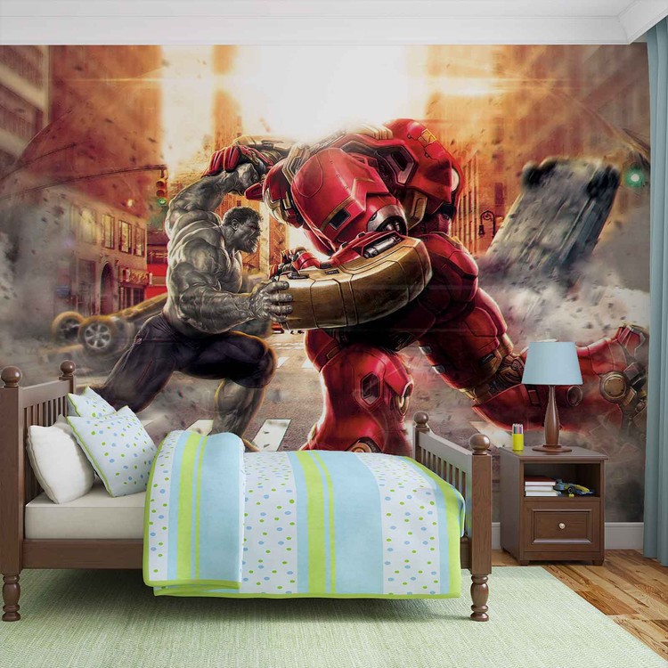 Marvel Avengers Fighting Allies Wallpaper Mural - Avengers Fights - HD Wallpaper 