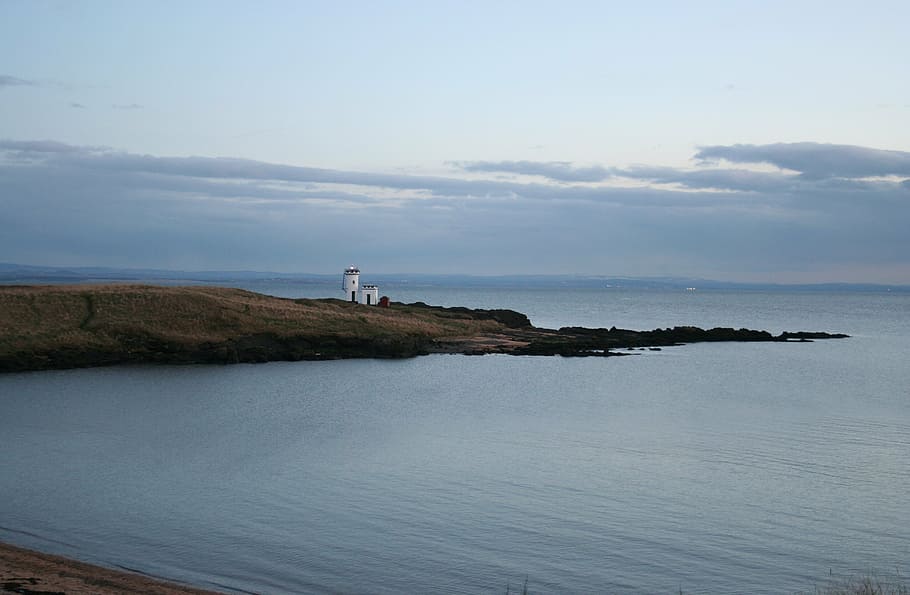 Scotland, Lighthouse, Bay, Sea, Coast, Landscape, Rock, - Sea - HD Wallpaper 