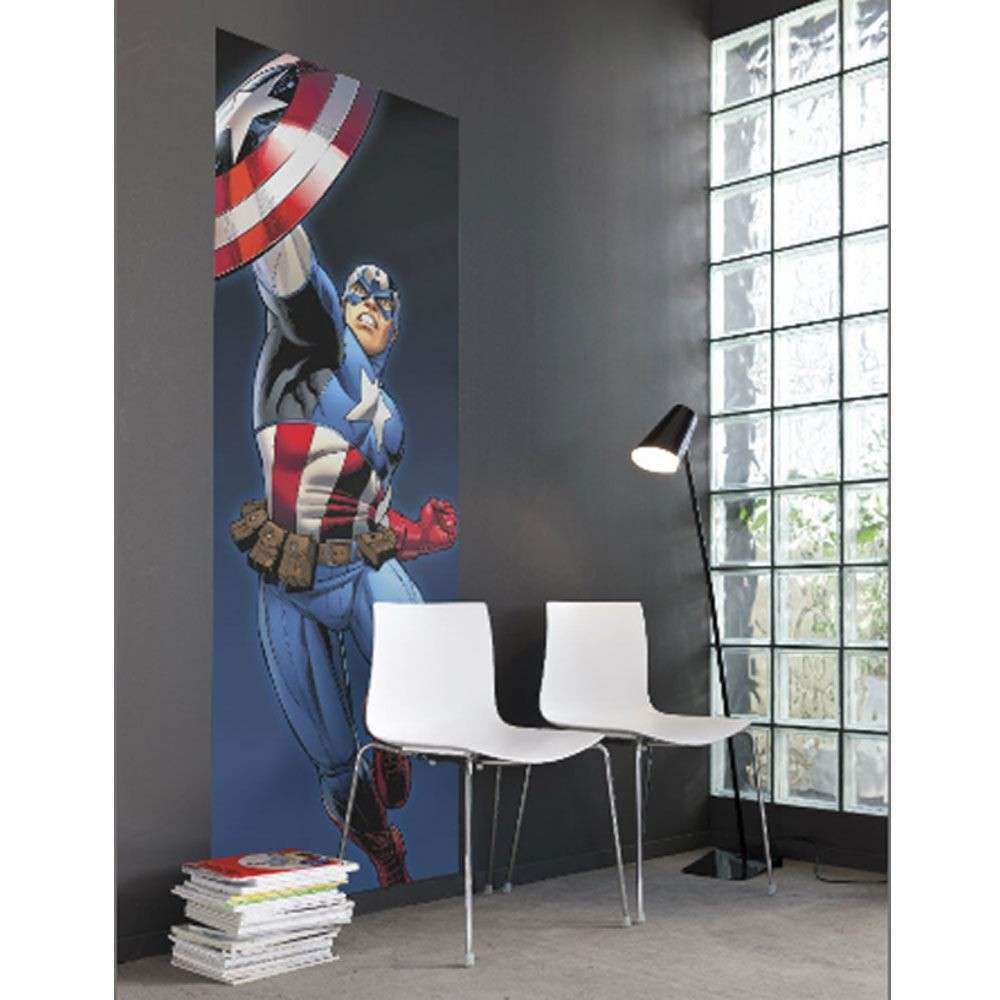 Marvel Wall Decor New Marvel Ics And Avengers Wallpaper - Fototapete Captain America - HD Wallpaper 