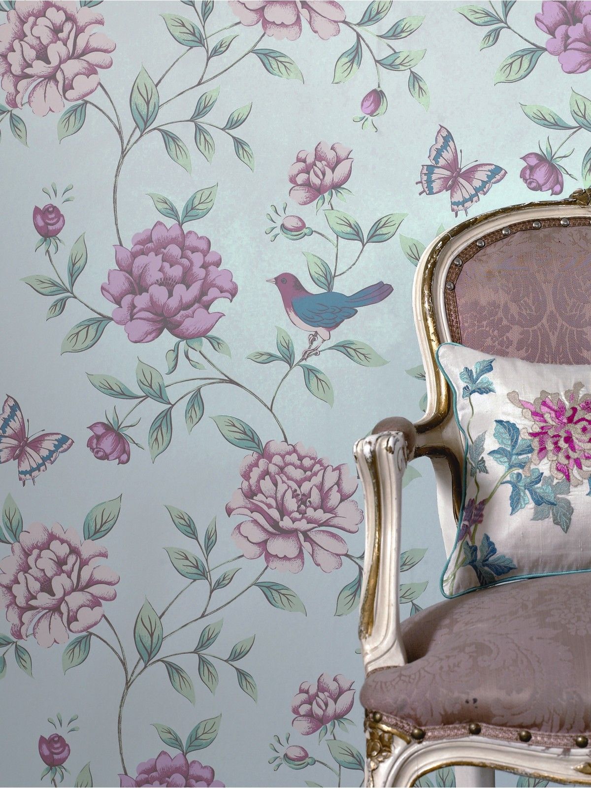 Isabelle Blue Wallpaper Graham & Brown - HD Wallpaper 