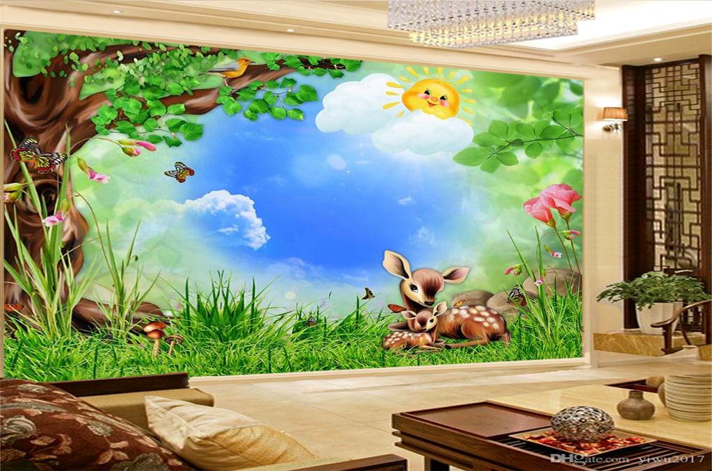 Oil Painting Landscape Living Room - HD Wallpaper 