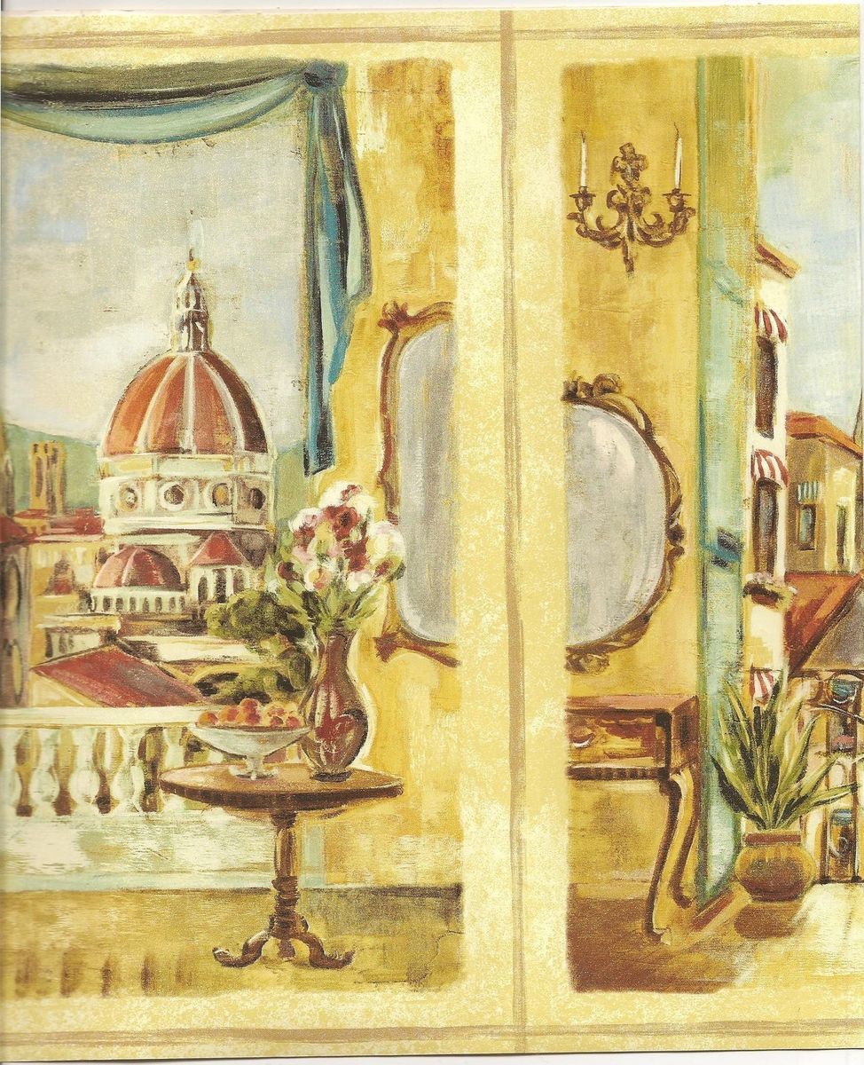 Wallpaper Border / Paris Landscape Wall Border / Gold - Modern Art - HD Wallpaper 