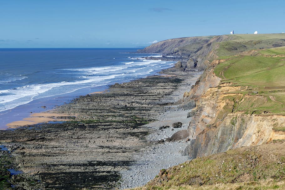 Sandymouth Beach, Cornwall, England, Britain, Uk, Cornish, - Sandymouth Bay Beach - HD Wallpaper 