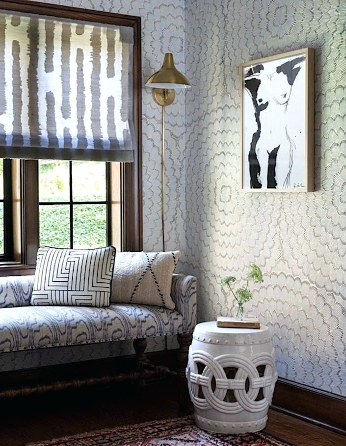 Schumacher Wallpaper Cloth Kind With Wallpaper Schumacher - Schumacher Feather Bloom Dove - HD Wallpaper 