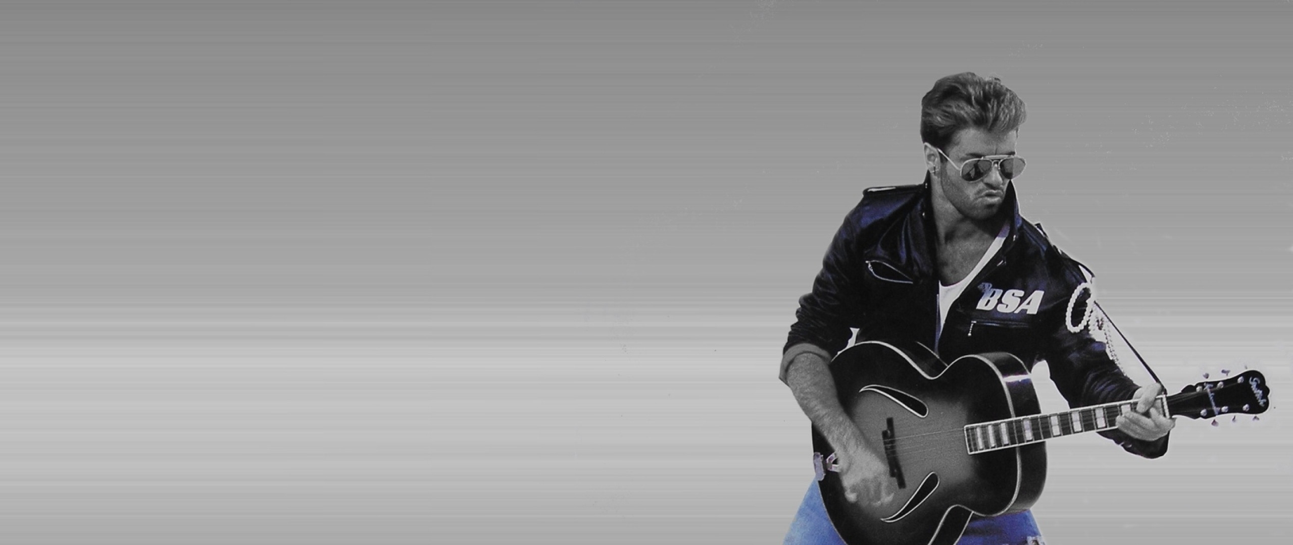 Wallpaper George Michael, Glasses, Guitar, Jacket, - George Michael Wallpaper Iphone - HD Wallpaper 