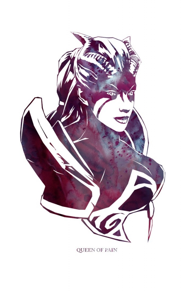 Desktop Wallpaper Queen Of Pain Dota 2 - HD Wallpaper 