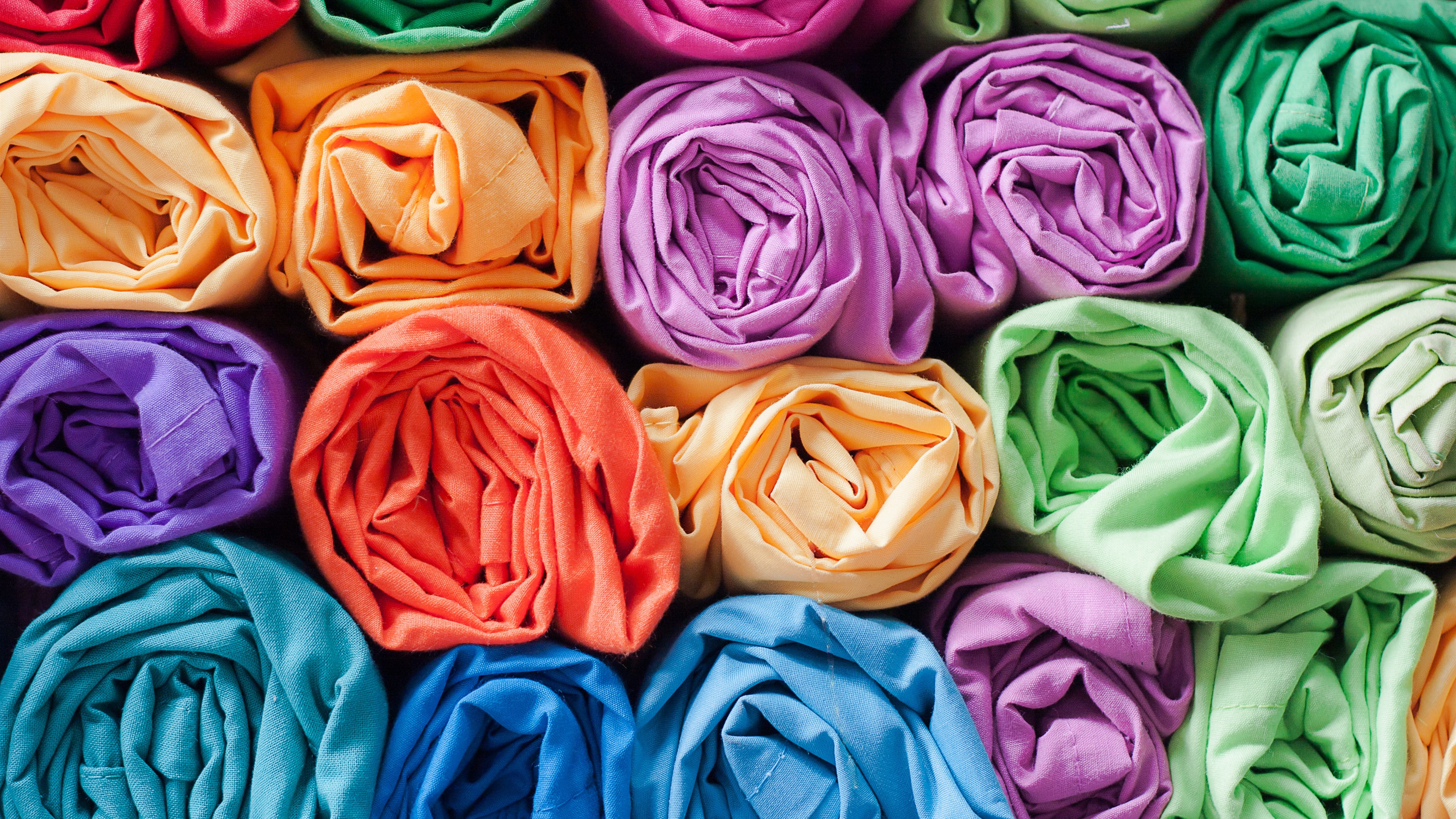 Wallpaper Colorful Fabrics, Cloth - Textile And Apparel - HD Wallpaper 