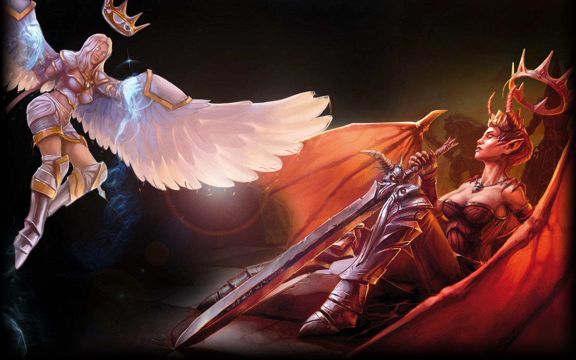 Black Vs White Queen - HD Wallpaper 