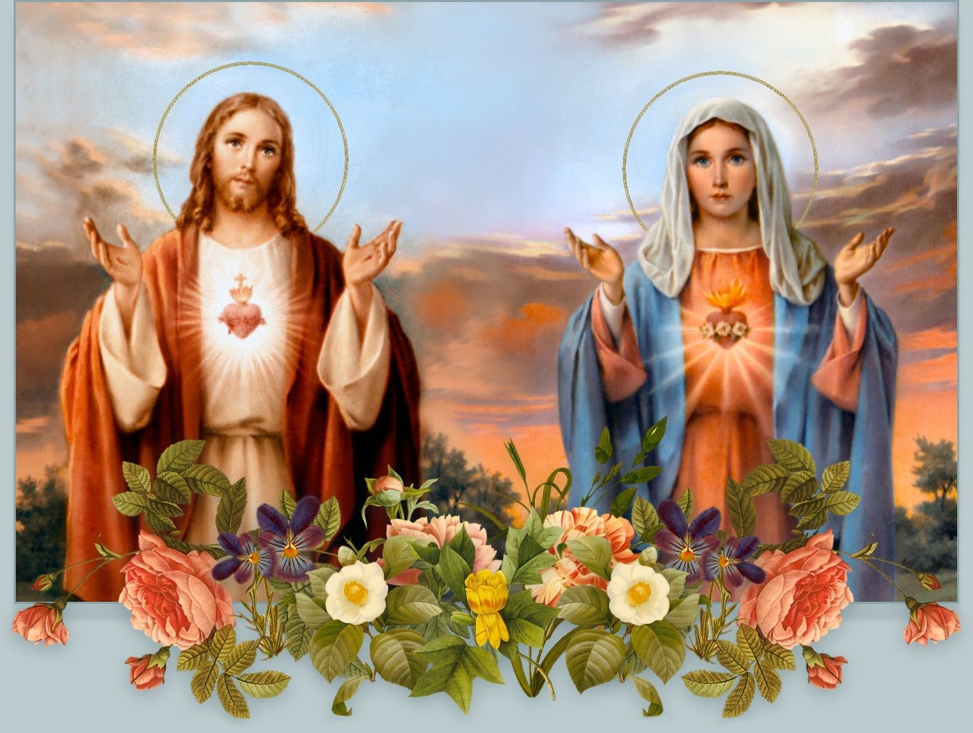 Jesus, Mary, And Joseph Wallpapers - Jesus And Mother Mary - 1417x1067  Wallpaper 