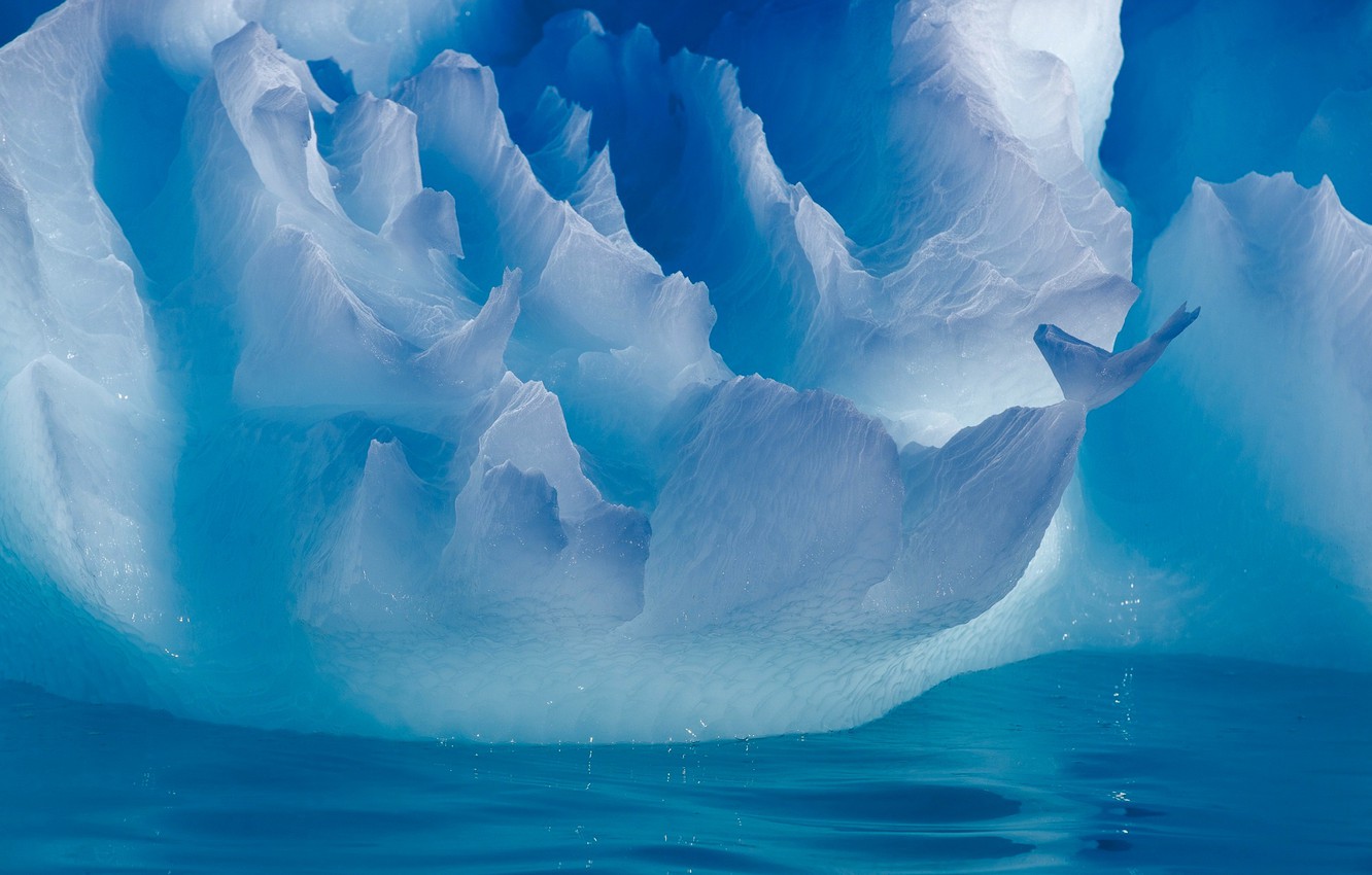 Photo Wallpaper Winter, Water, Light, Nature, Ice, - Iceberg - HD Wallpaper 