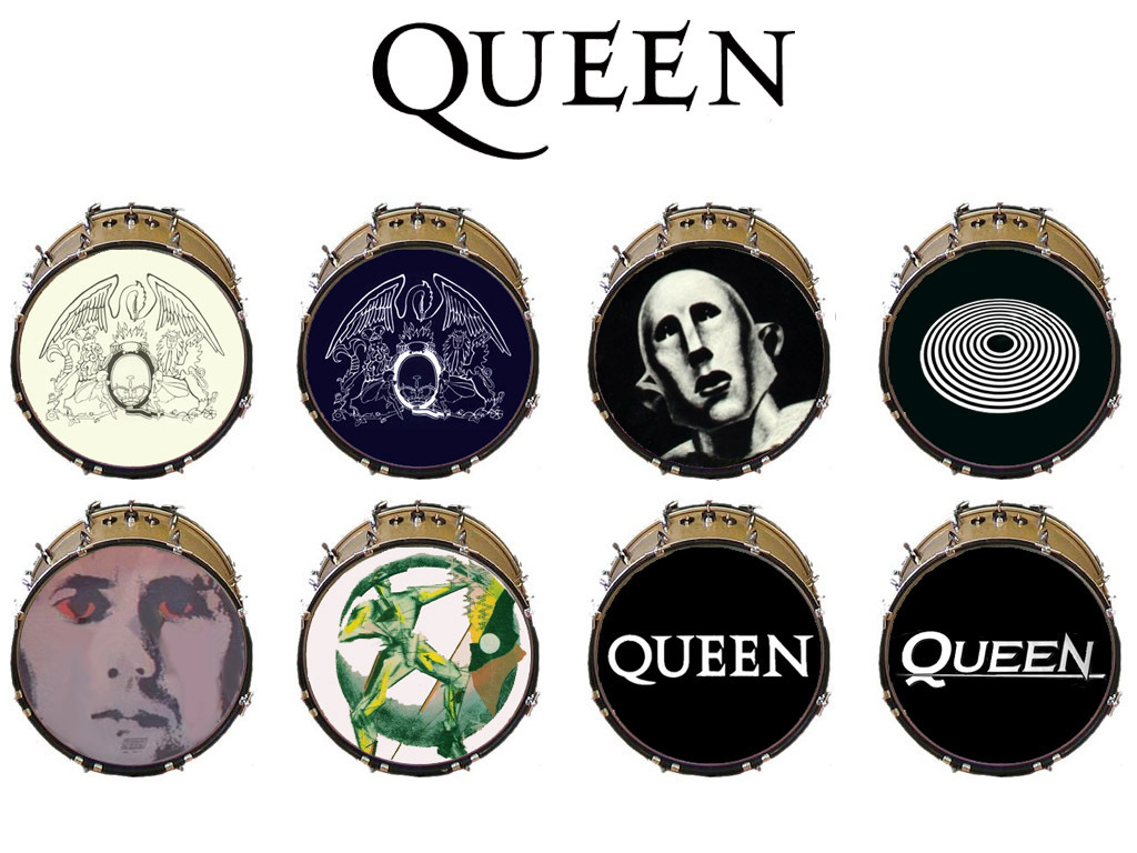 Wallpaper - Queen Logo Bass Drum - HD Wallpaper 