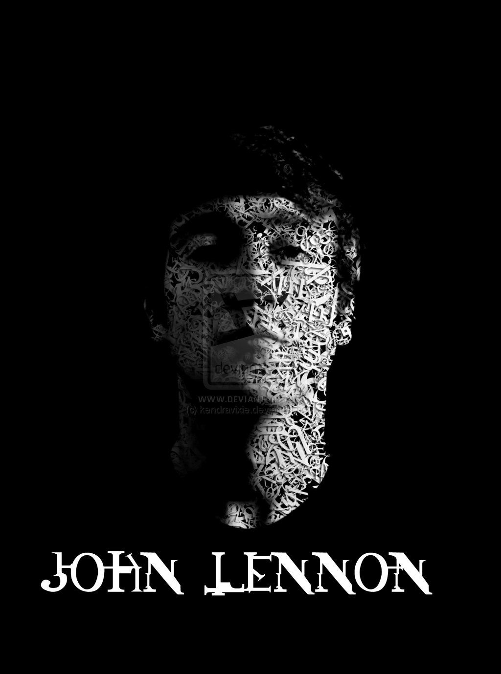 John Lennon Typography - HD Wallpaper 