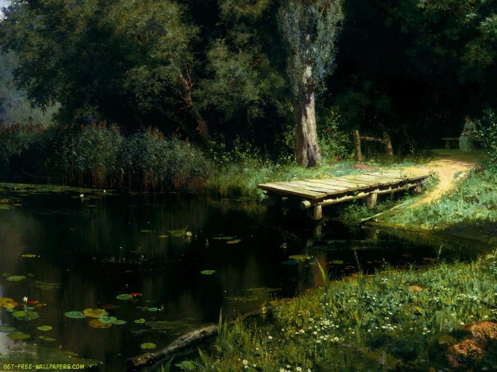 Antique Russian Landscape Oil Paintings - HD Wallpaper 