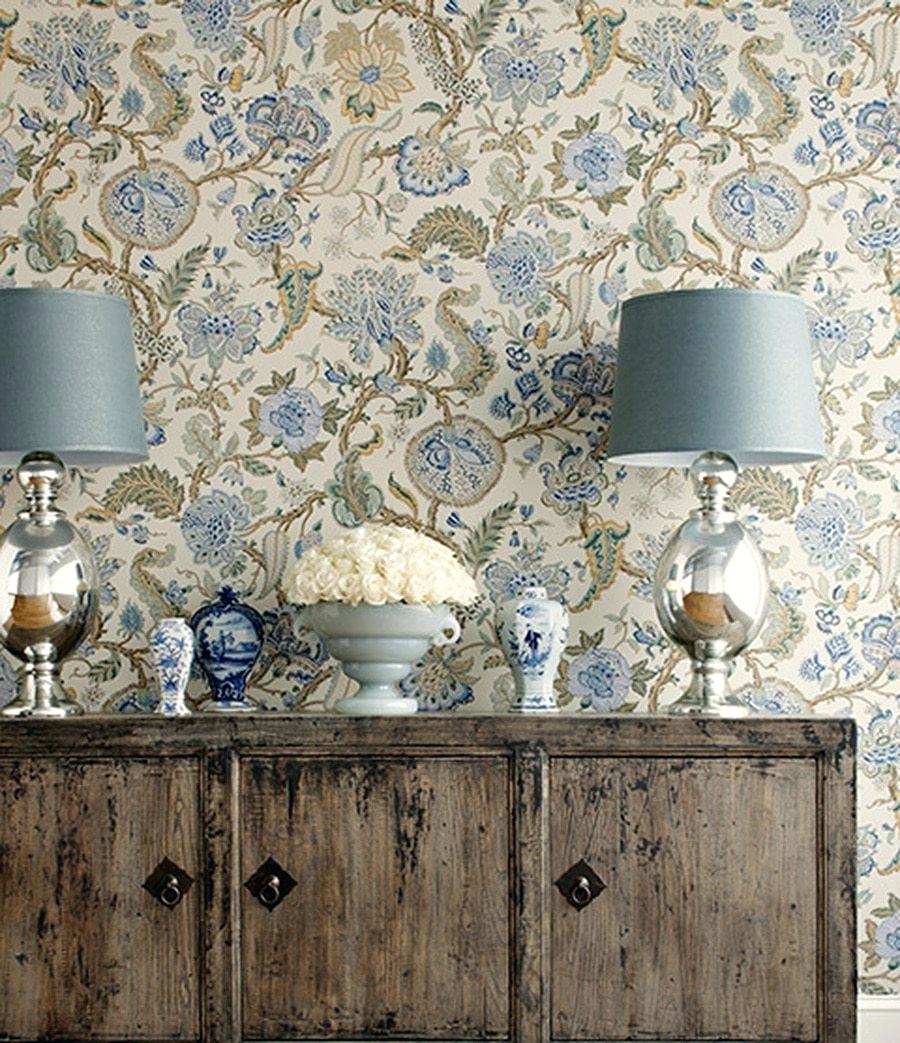 Schumacher Chalfont Porcelain - HD Wallpaper 