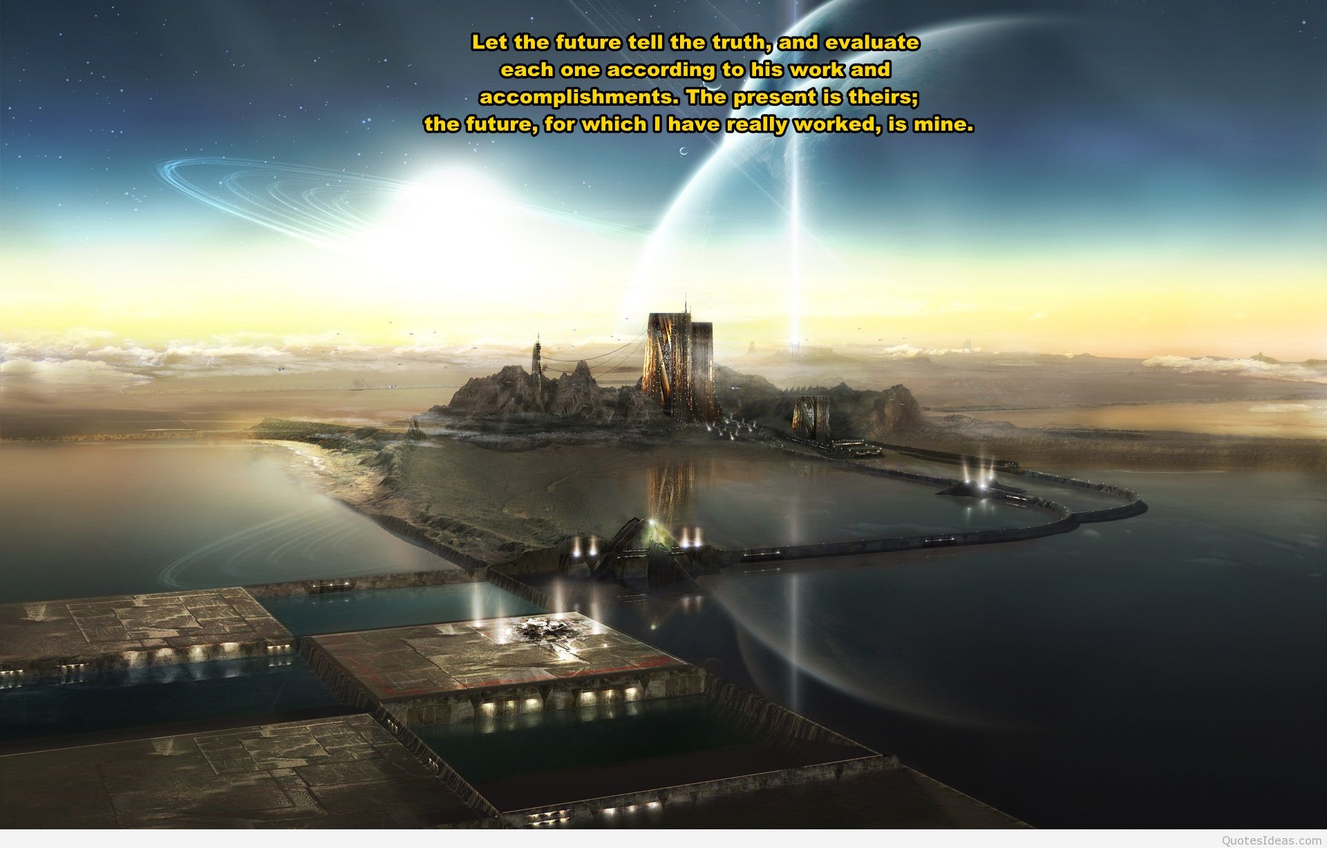 Creating Worlds - Artificial - City On A Lake Fantasy - HD Wallpaper 