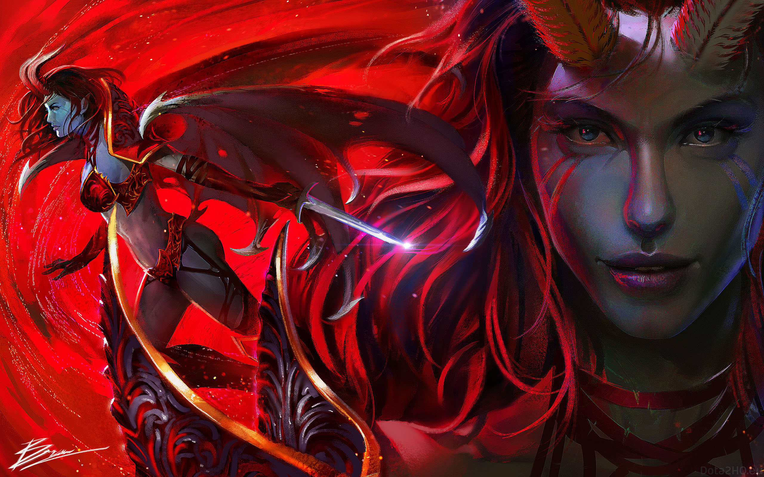 Dota 2 Heroes Queen Of Pain - HD Wallpaper 
