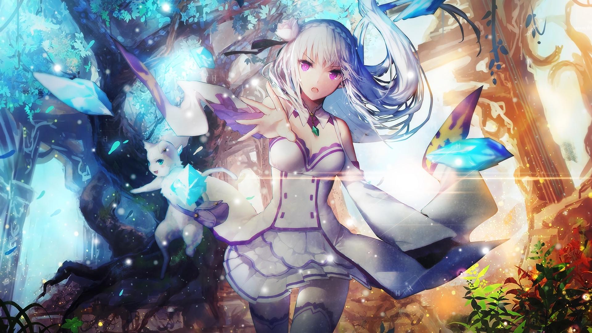 Anime Wallpaper Pack - Emilia Re Zero Wallpaper Hd - HD Wallpaper 