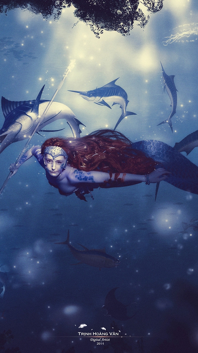 Mermaid Queen For 640 X 1136 Iphone 5 Resolution - Mermaid Iphone X - HD Wallpaper 