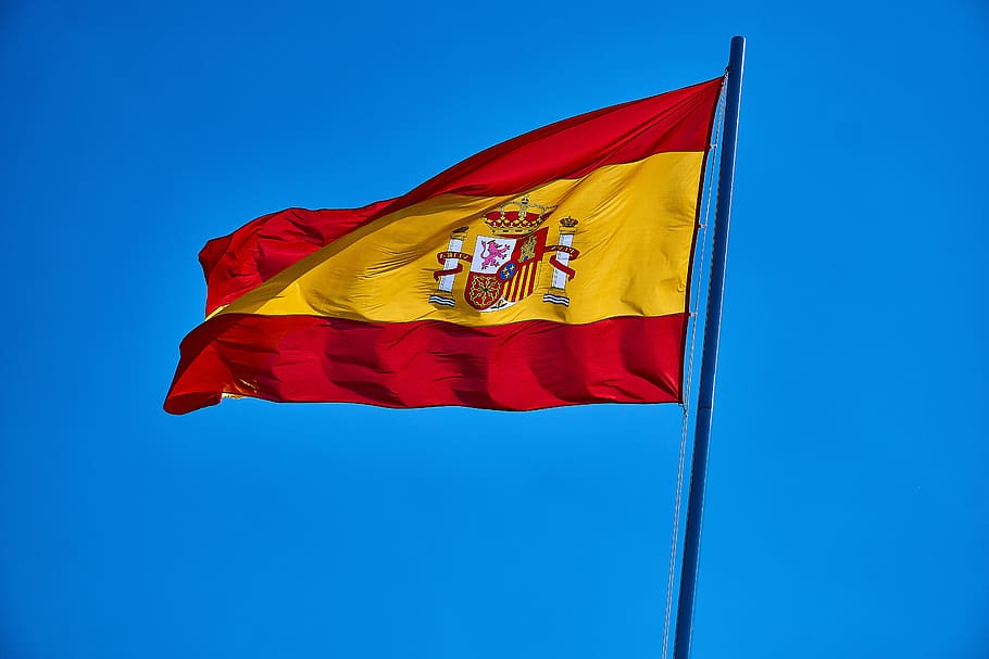 Spain, Flag, International, Europe, Sky, Flutter, Blow, - Flag Spain - HD Wallpaper 
