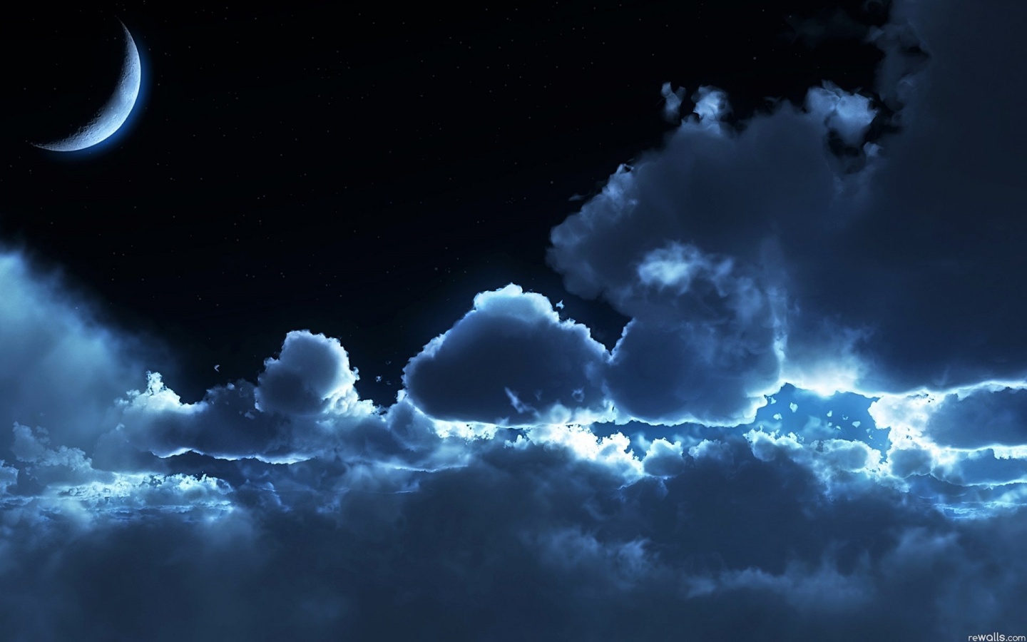 Collection Of High Res Background Images On Hdwallpapers - Night Time Clouds - HD Wallpaper 