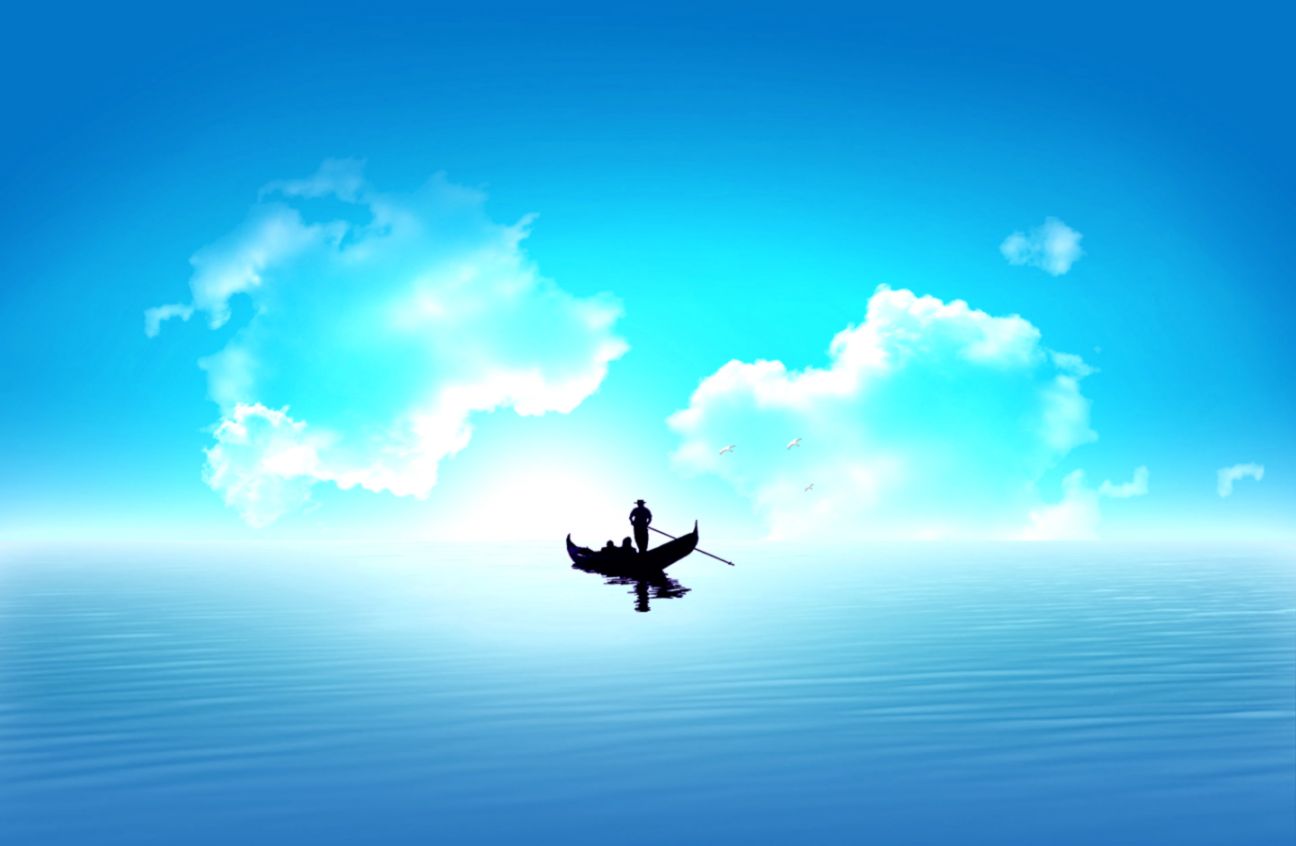 30 High Resolution Wallpapers For Free Download - Small Boat In The Sea - HD Wallpaper 