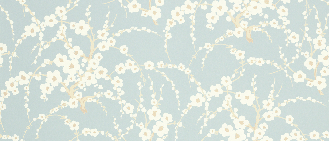 Lori Duck Egg Floral Wallpaper At Laura Ashley - Laura Ashley Lori Duck Egg - HD Wallpaper 